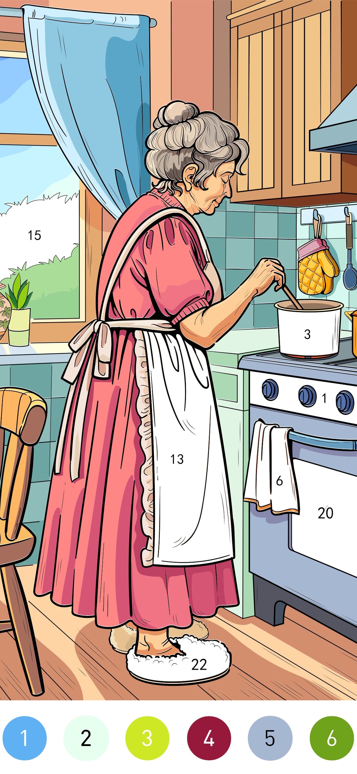 Granny Color By Number Game screenshot 1 - screenshot