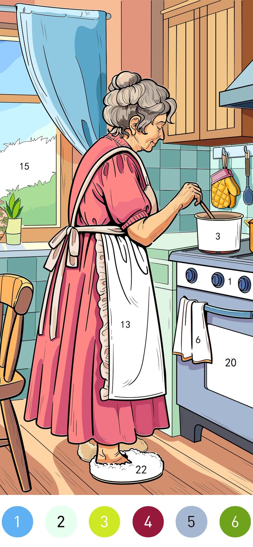 Granny Color By Number Game screenshot 1 - screenshot