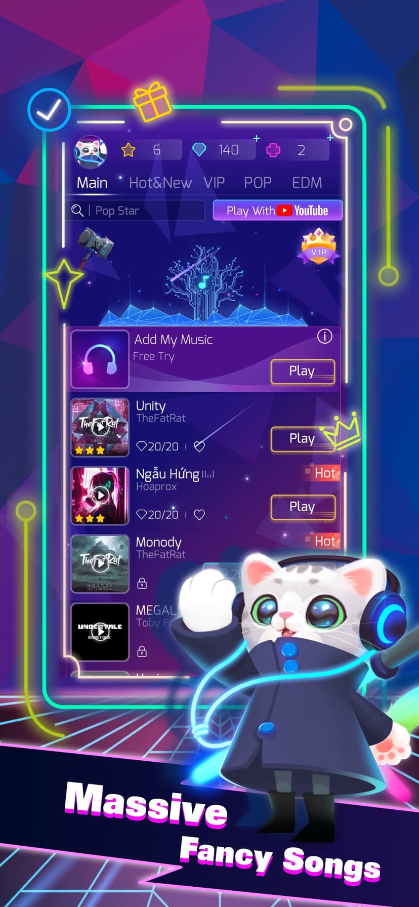 Sonic Cat-Slash the Beats screenshot 2 - screenshot