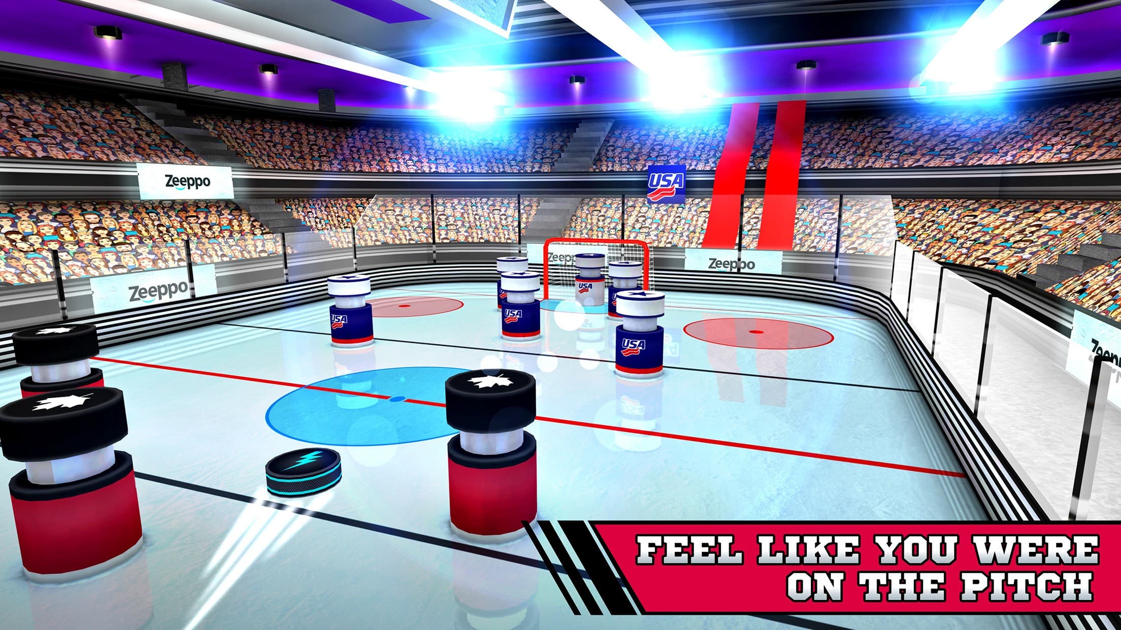 Pin Hockey - Ice Arena - Glow like a superstar air master screenshot 3 - screenshot