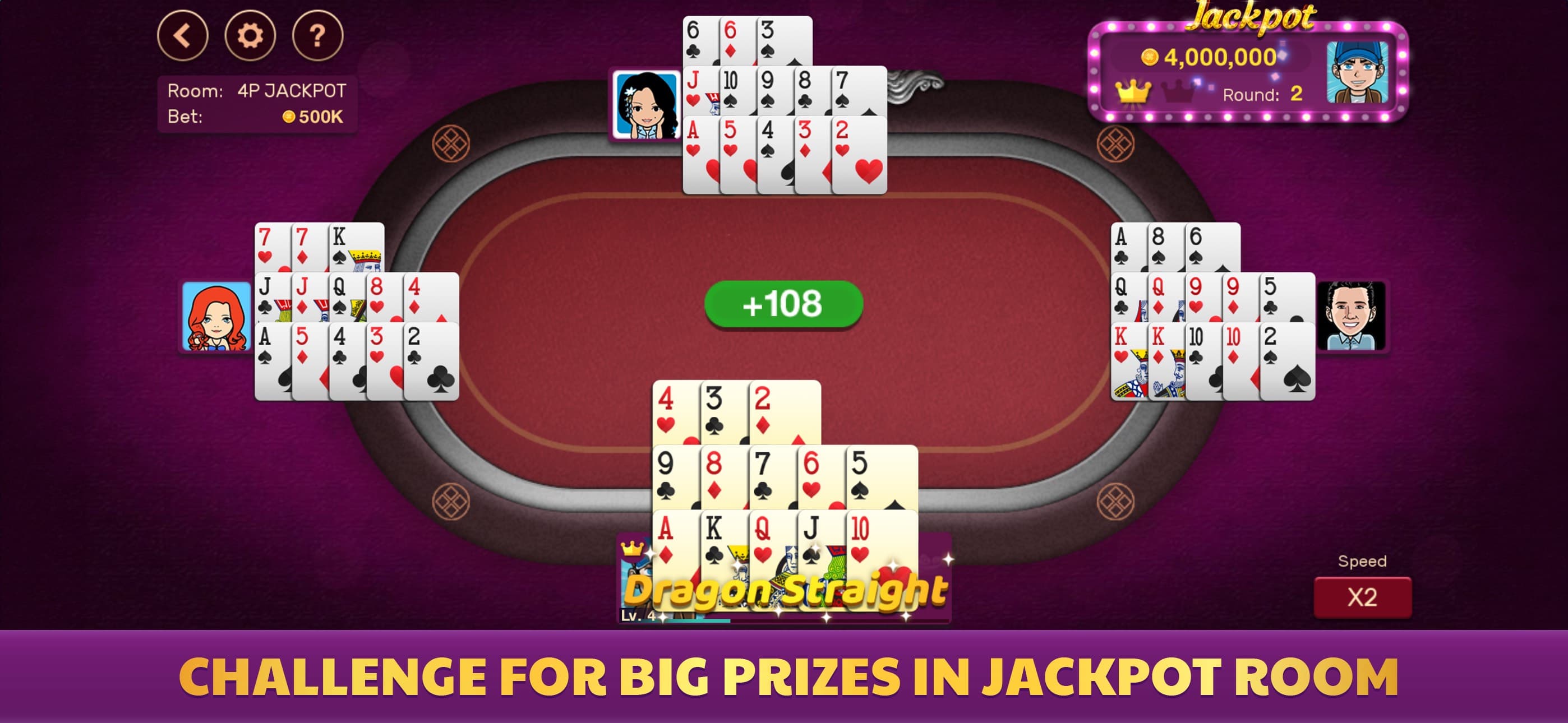 Chinese Poker - Pusoy Offline screenshot 2 - screenshot