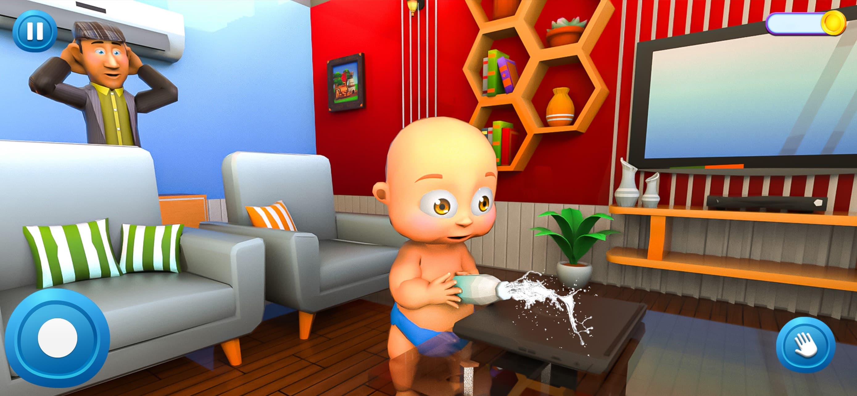 Naughty Baby Prank Daddy Game screenshot 2 - screenshot