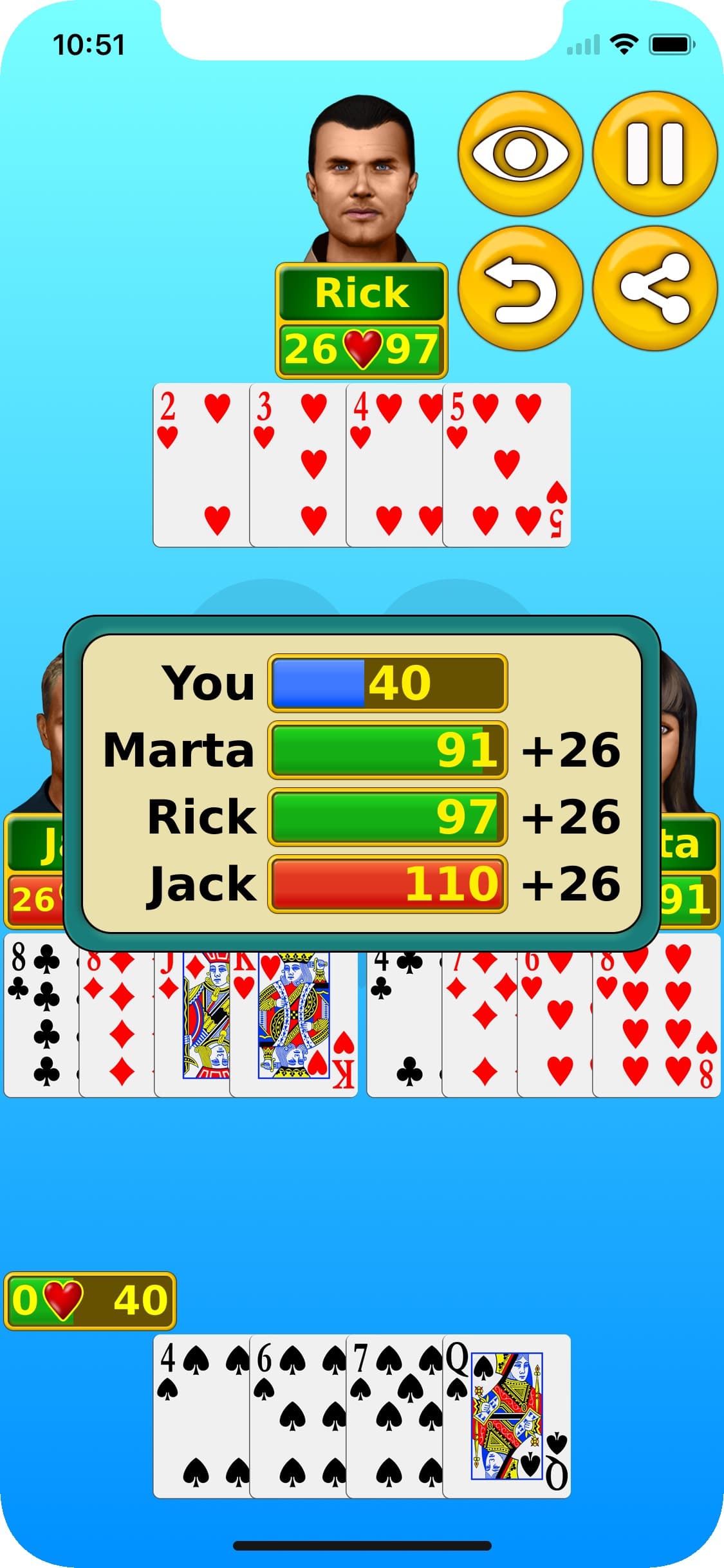 Hearts - Play online & offline screenshot 4 - screenshot