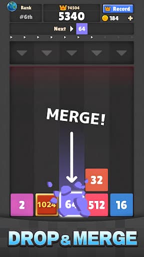 Drop The Number® : Merge Game screenshot 3 - screenshot