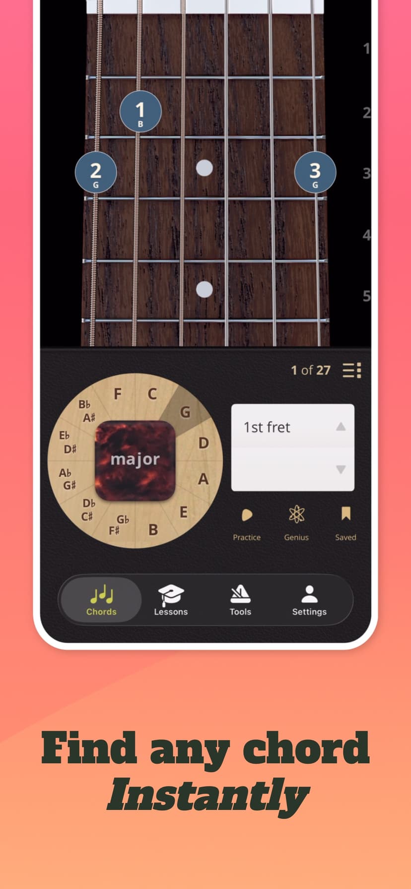 ChordBank: Learn Guitar Chords screenshot 1 - screenshot