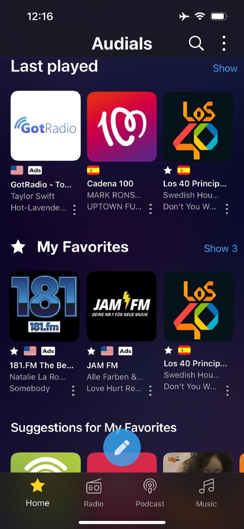 Audials Play - Radio & Podcast screenshot 3 - screenshot