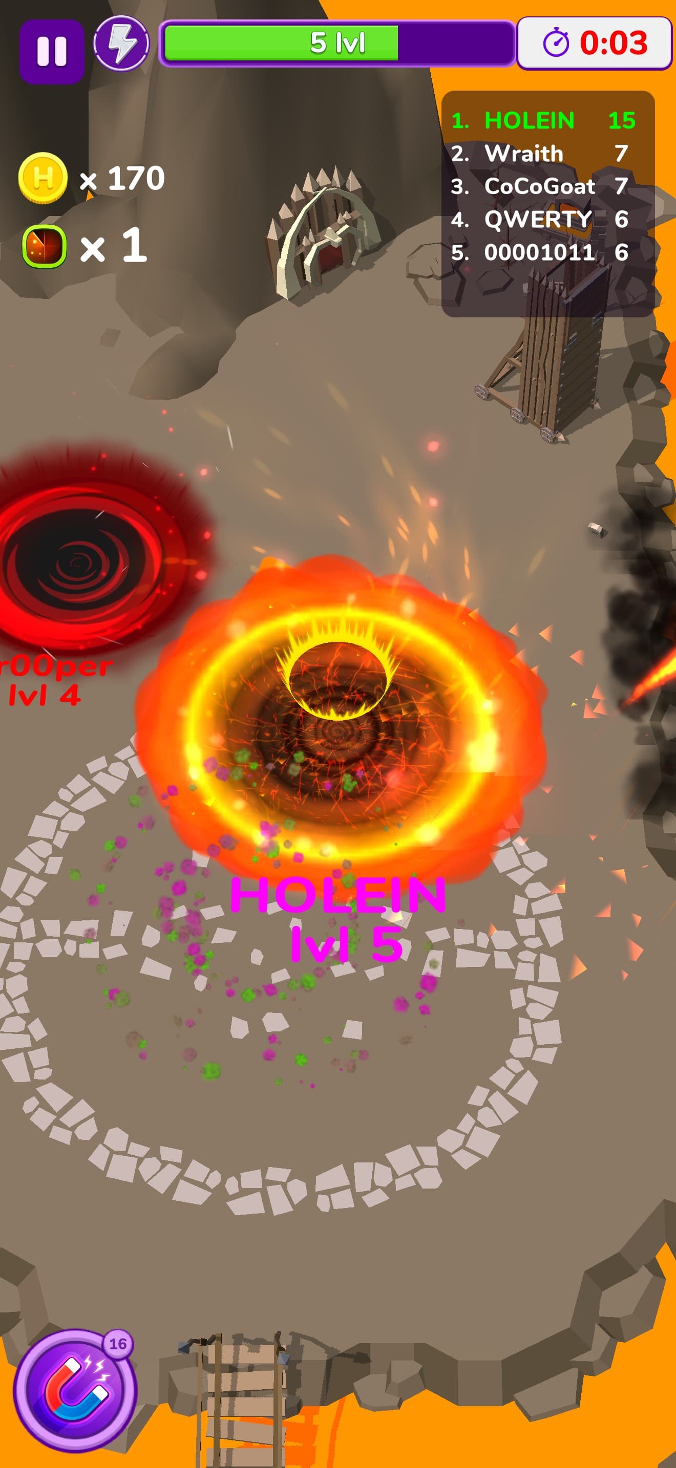 Holein. hole io blackhole game screenshot 5 - screenshot
