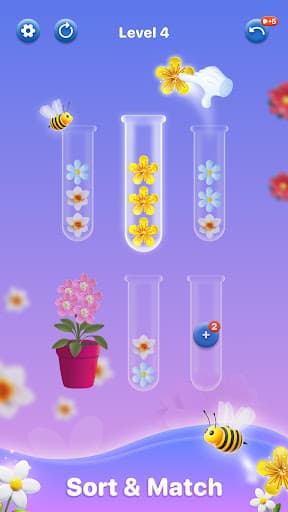 Blossom Sorting: flower games screenshot 1 - screenshot