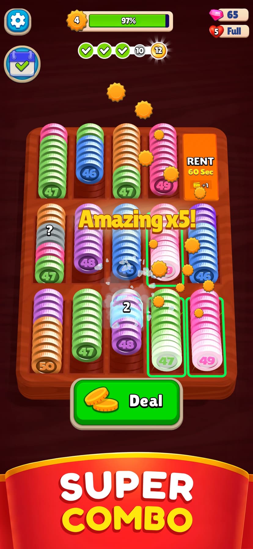 Pocket Sort: Coin Merge Puzzle screenshot 4 - screenshot