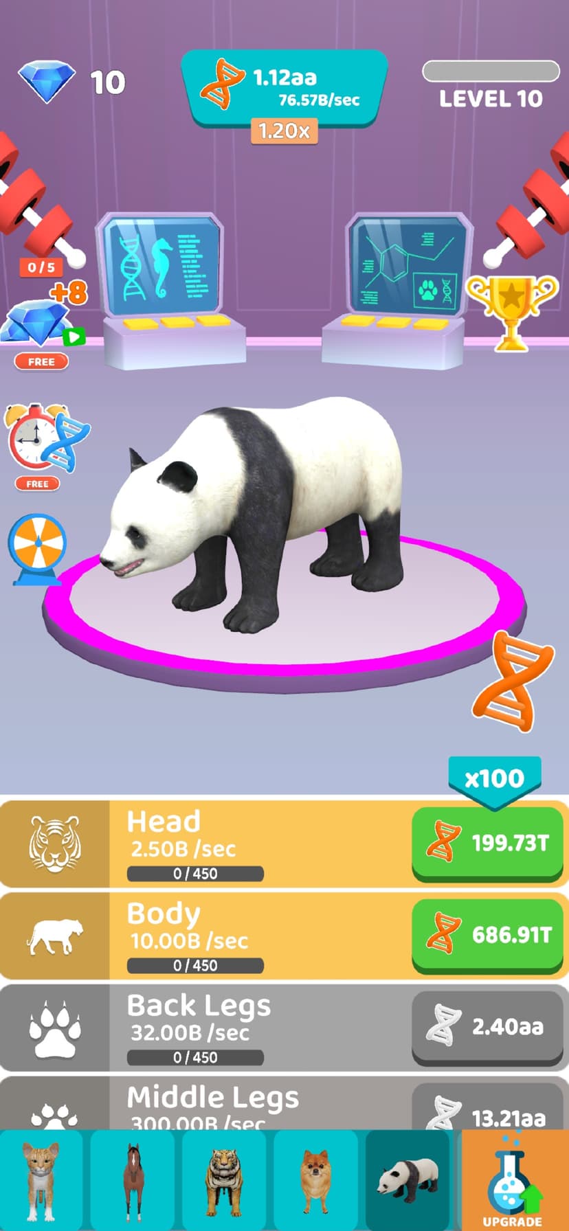 Idle Animal Evolution screenshot 1 - screenshot