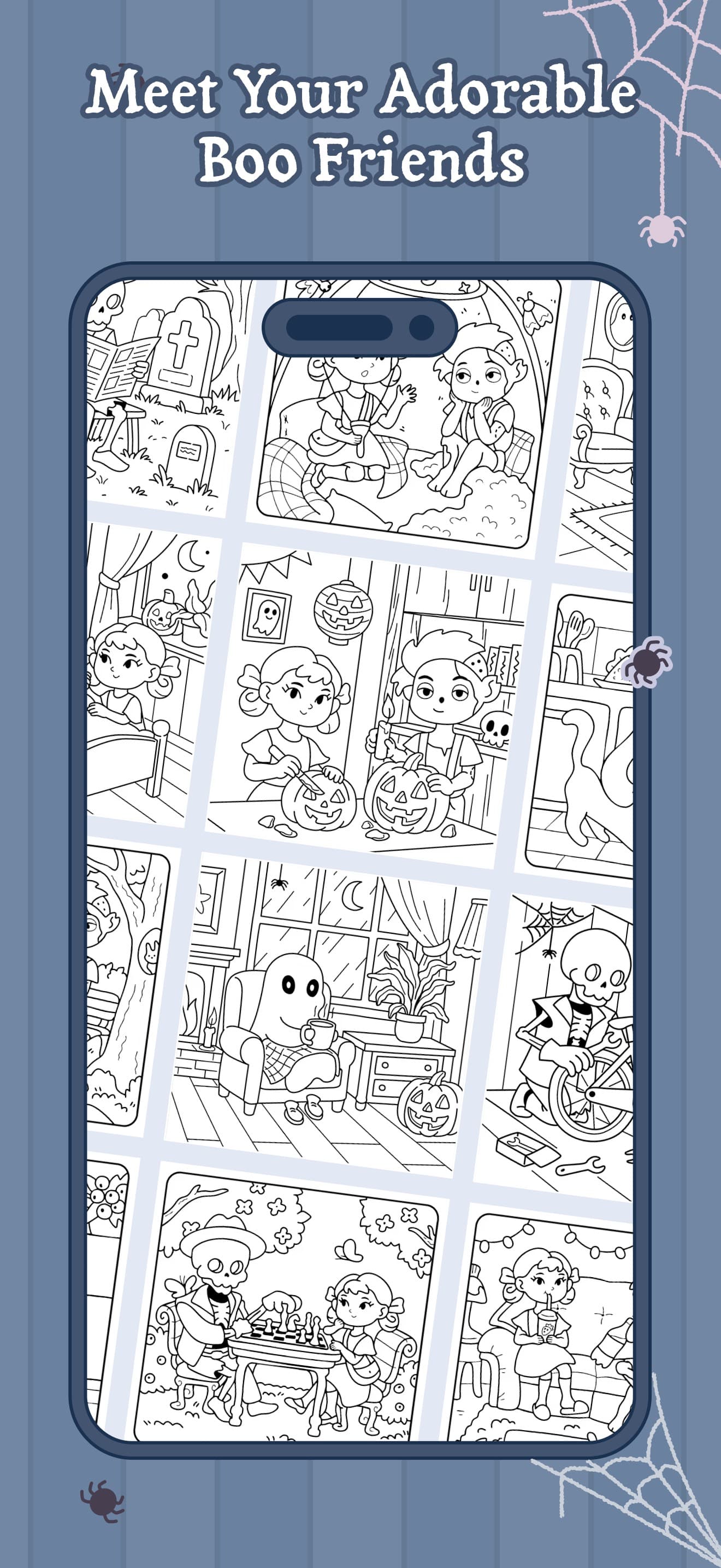 Boo Coloring Book: Cozy Horror screenshot 2 - screenshot