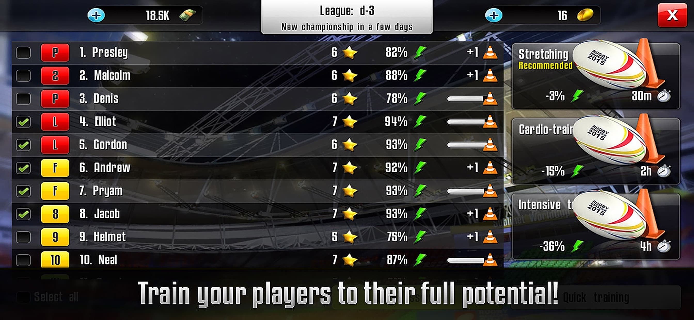 Rugby Manager : Be a manager screenshot 4 - screenshot
