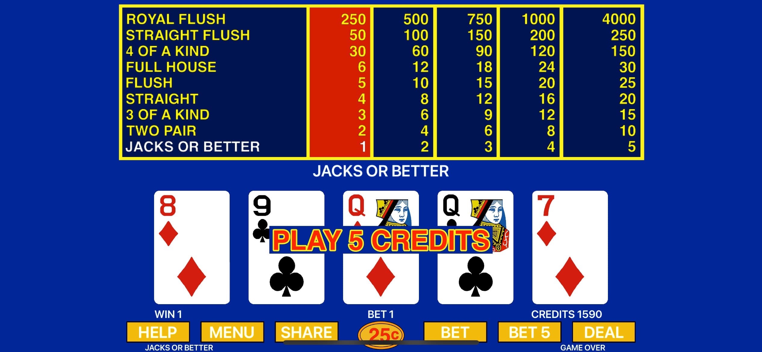 Video Poker - Poker Games screenshot 1 - screenshot