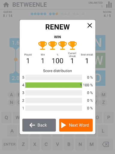 Betweenle screenshot 7 - screenshot