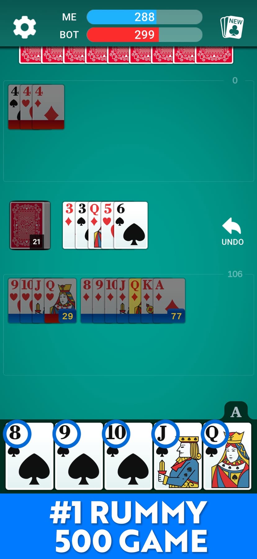 Rummy 500 - Card Game * screenshot 3 - screenshot