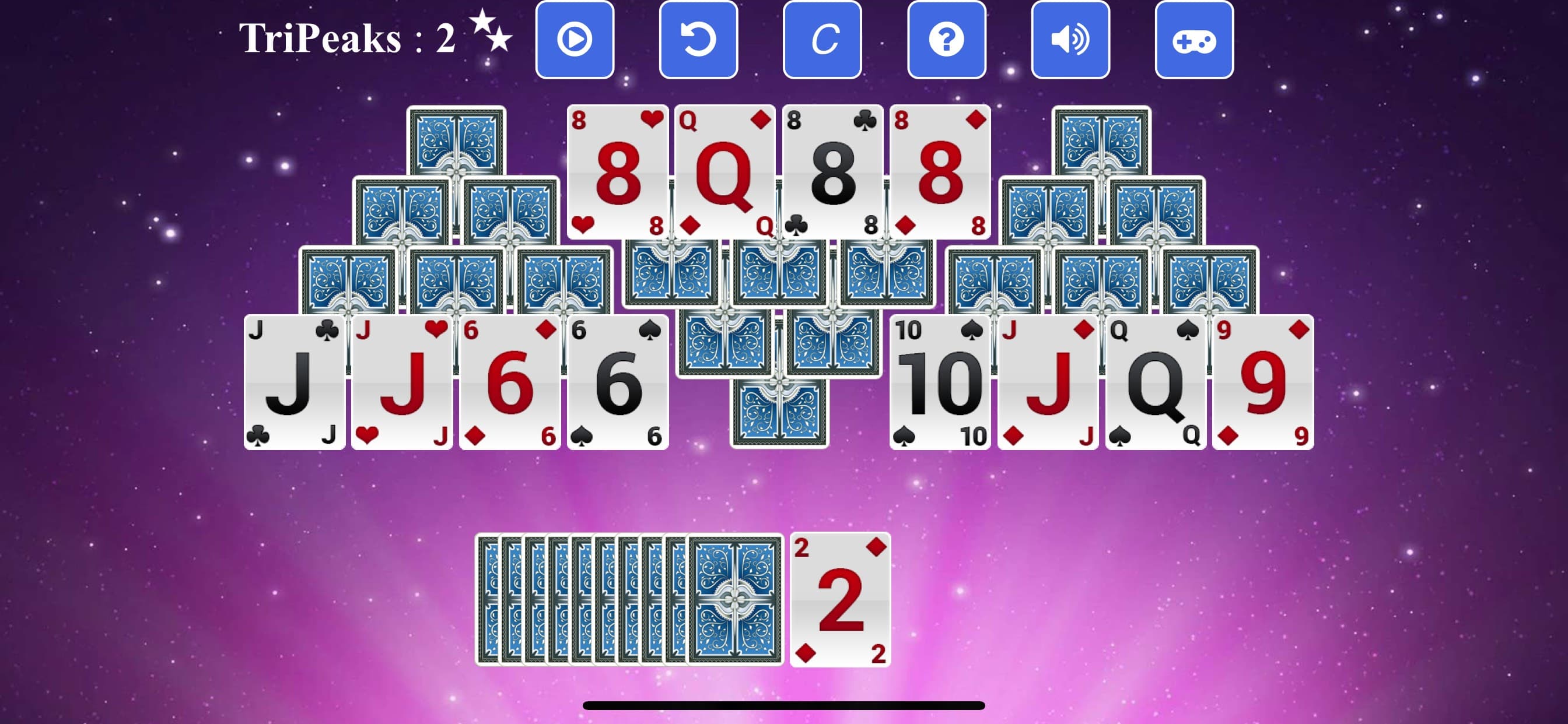 TriPeaks Solitaire + screenshot 1 - screenshot