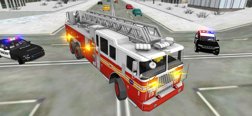 Fire Truck Flying Car screenshot 1 - screenshot