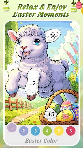 Easter Color by Number Games screenshot 2 - screenshot