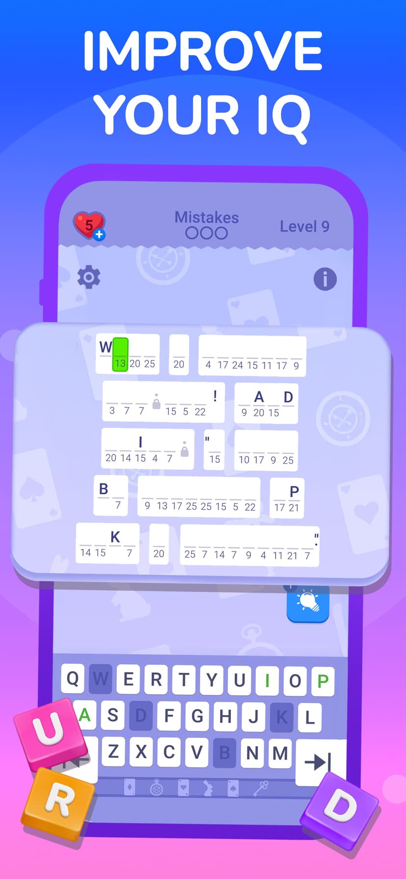 Cryptogram: Word Brain Puzzle screenshot 8 - screenshot