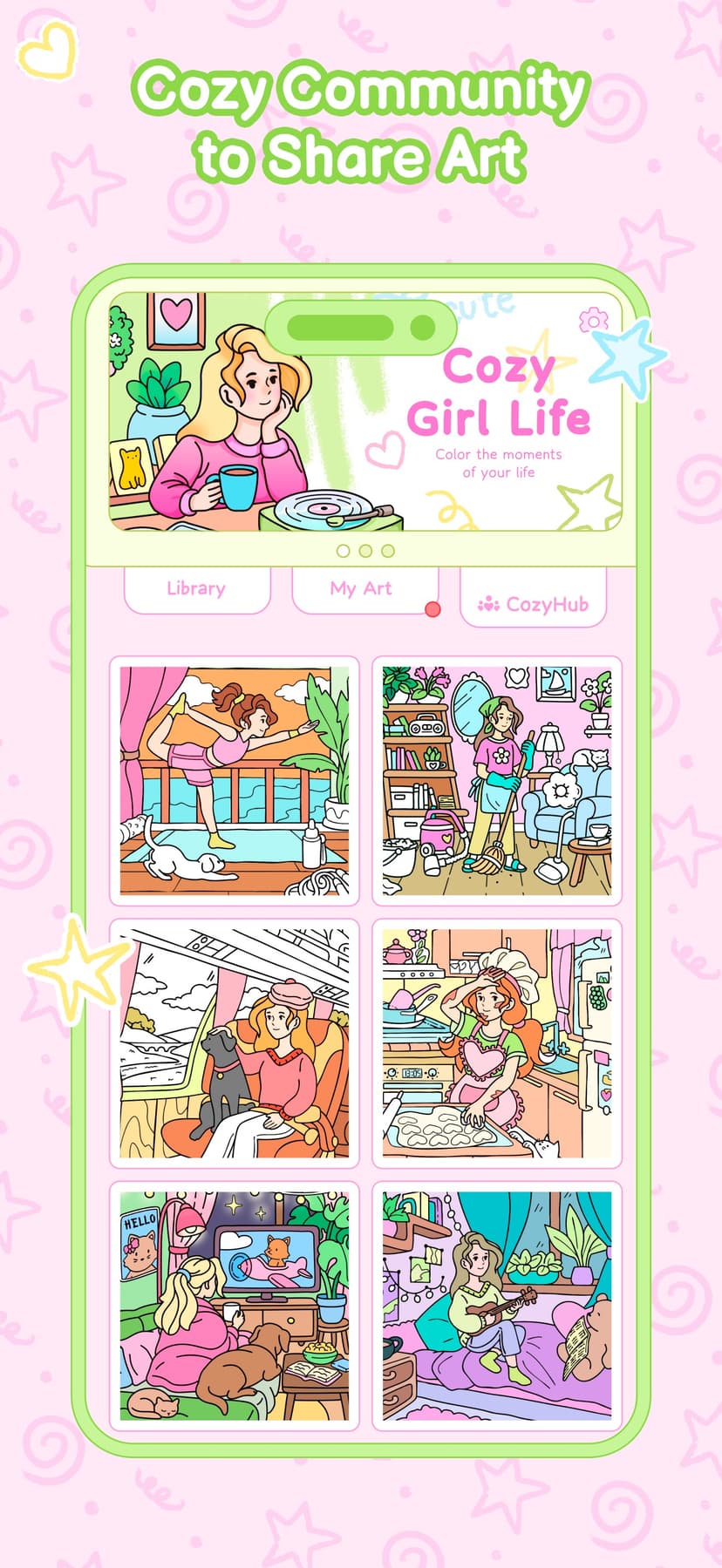 Cozy Girl Life: Coloring Book screenshot 6 - screenshot