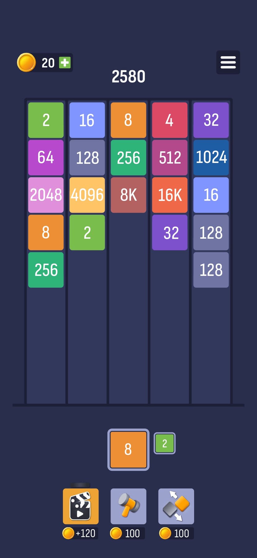X2 Puzzle: Number Merge 2048 screenshot 2 - screenshot