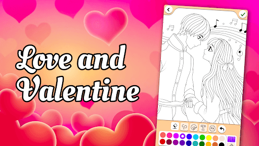 Valentines love coloring book screenshot 9 - screenshot