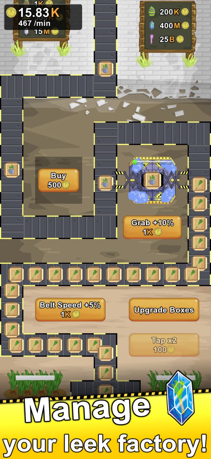Leek Factory Tycoon screenshot 1 - screenshot