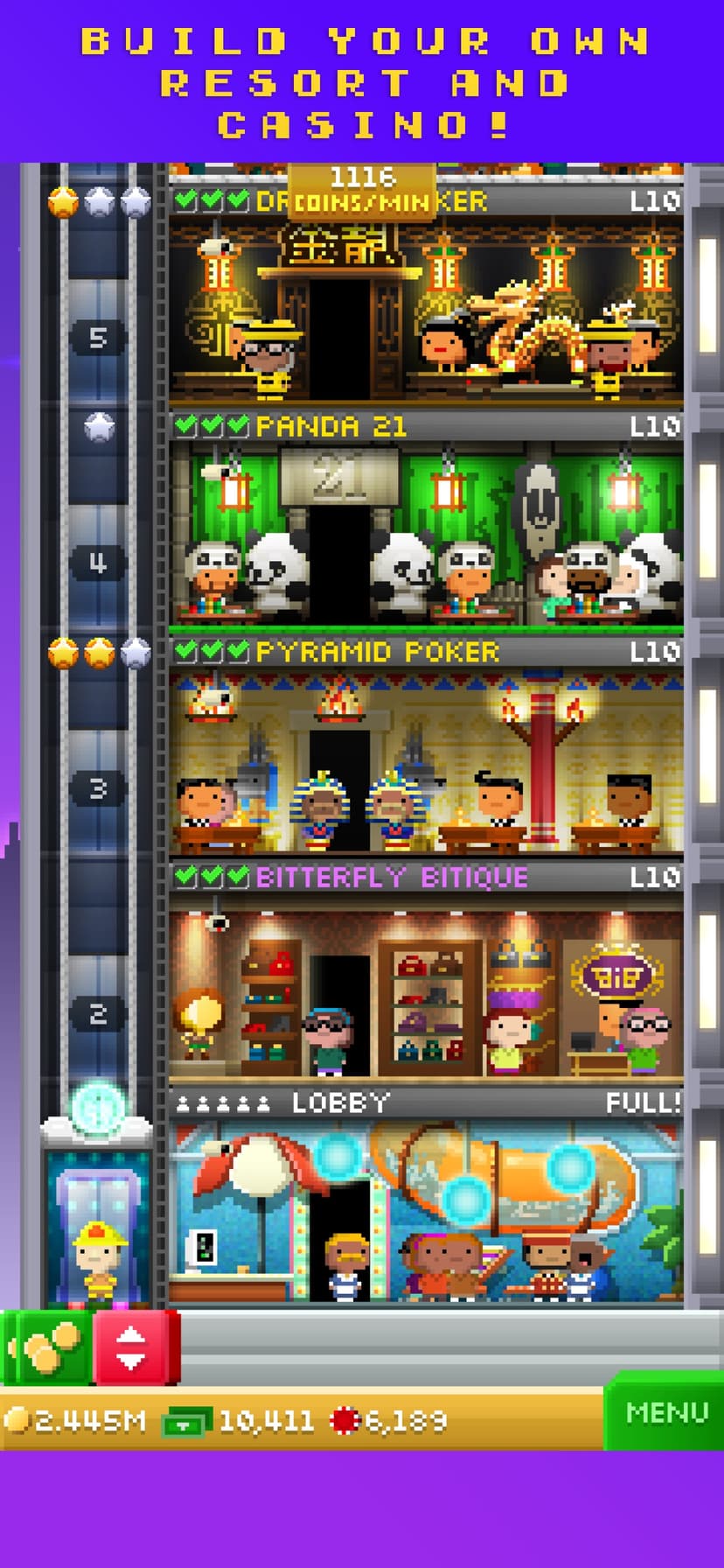 Tiny Tower Vegas Casino screenshot 1 - screenshot