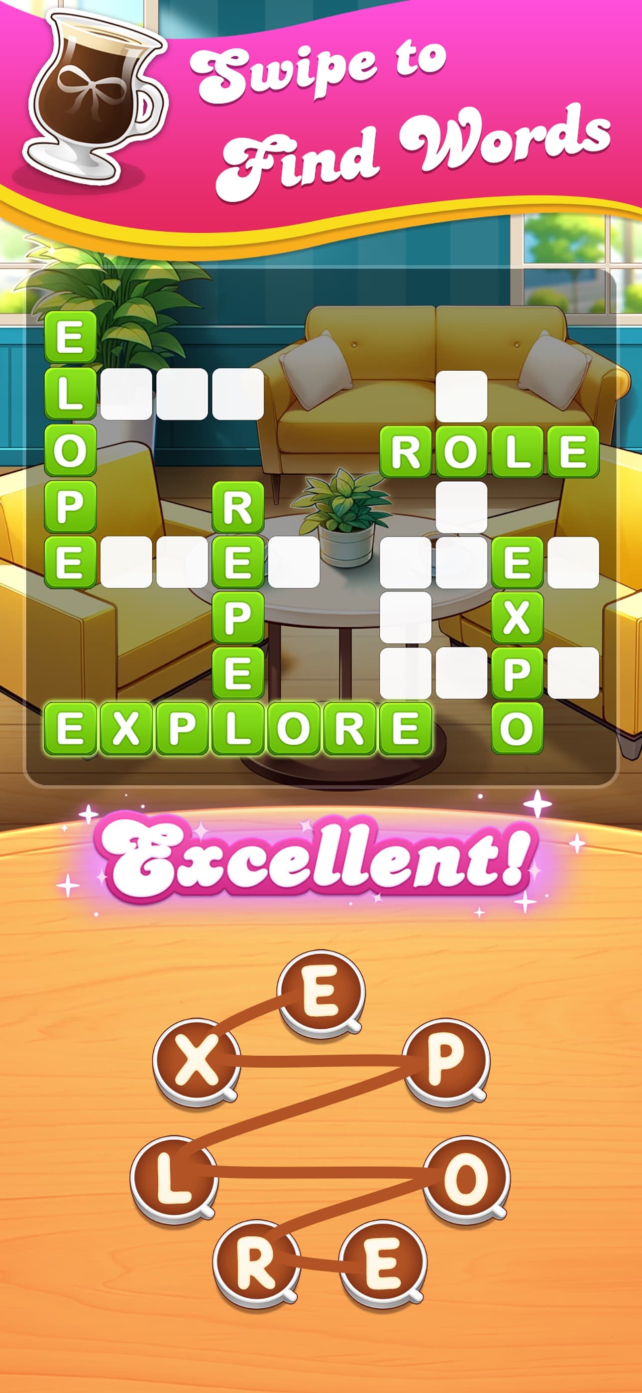 Brain training game:WordCoffee screenshot 3 - screenshot