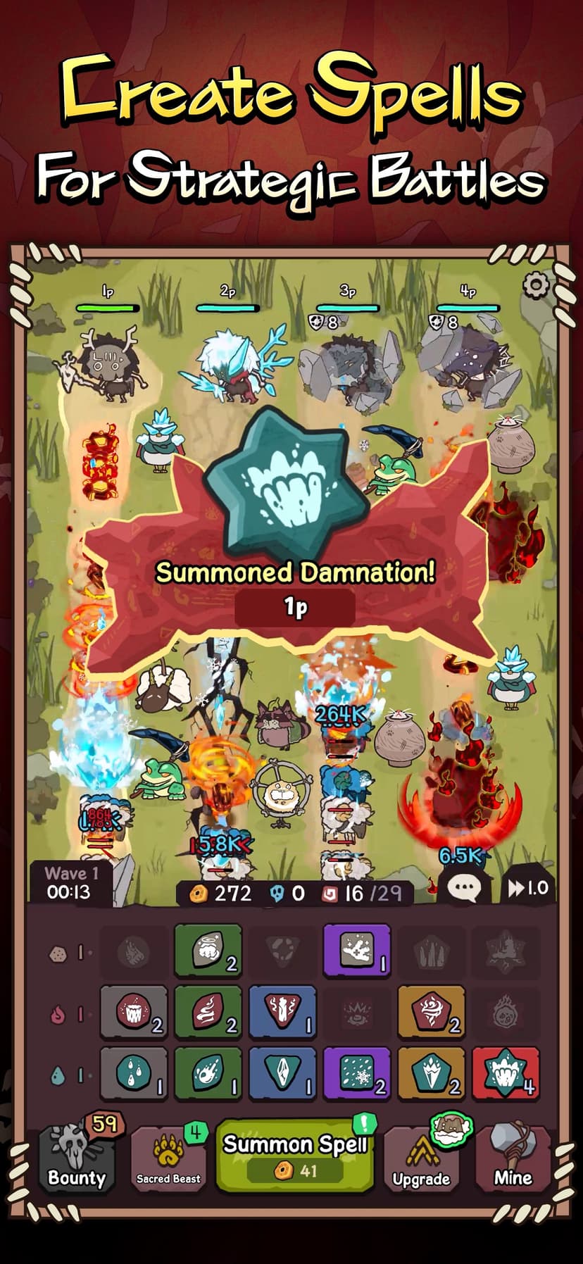 Epic Shaman Battle: 4P Defense screenshot 2 - screenshot