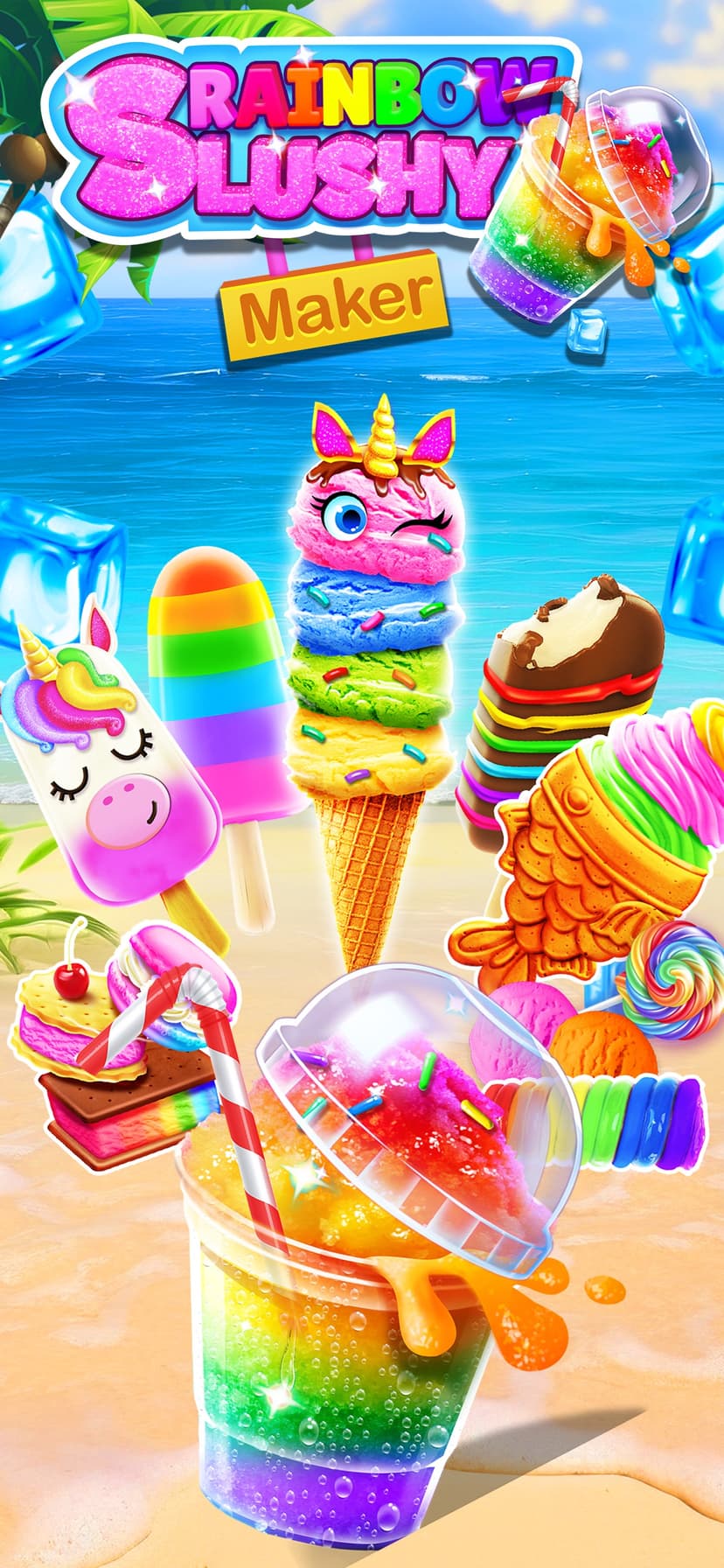Rainbow Frozen Slushy Truck screenshot 1 - screenshot