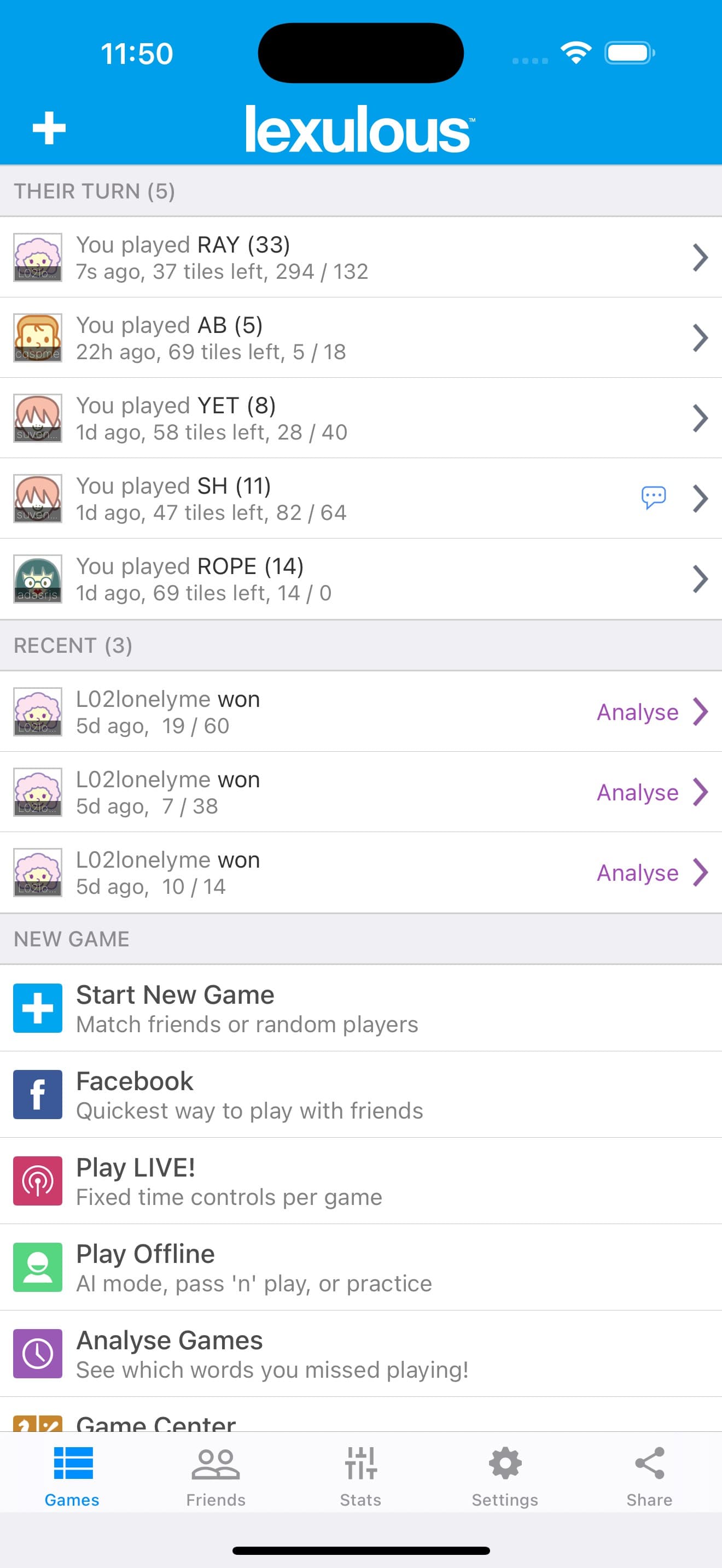Lexulous Word Game Lite screenshot 2 - screenshot