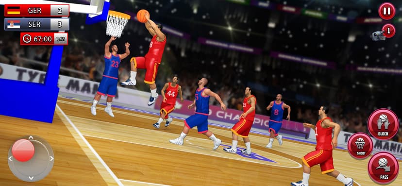 Real Dunk Basketball Games screenshot 1 - screenshot