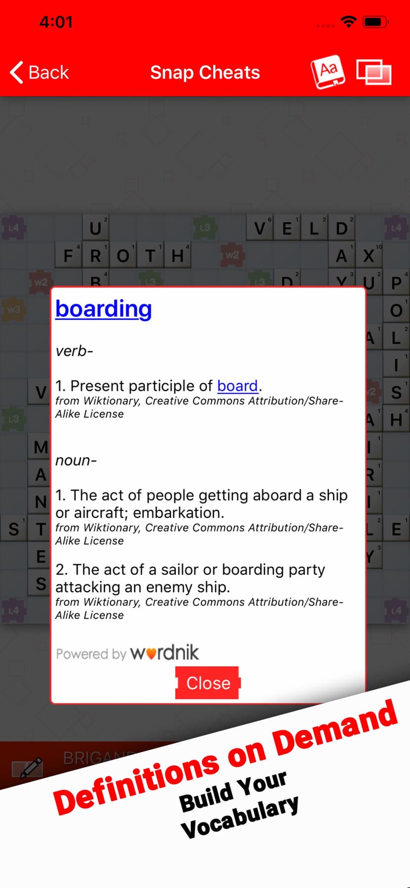 Snap Cheats - for Word Chums screenshot 3 - screenshot