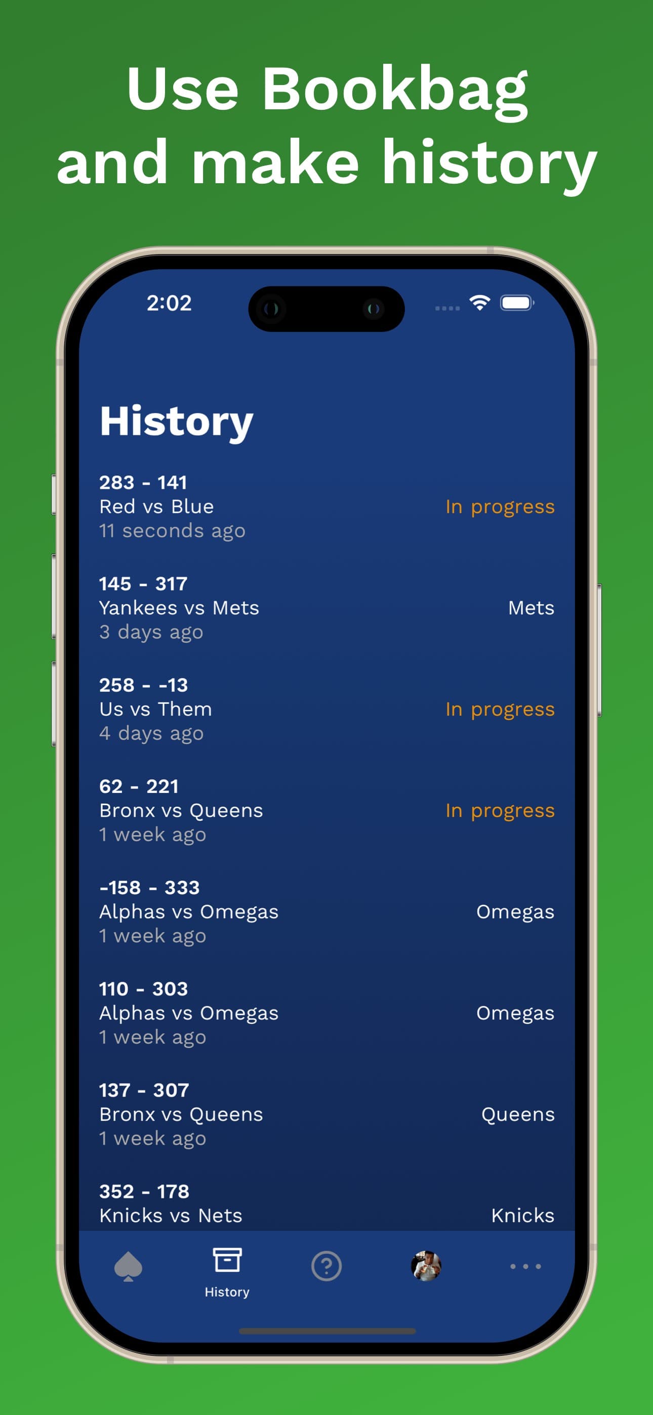 Bookbag: Spades Scorekeeper screenshot 3 - screenshot