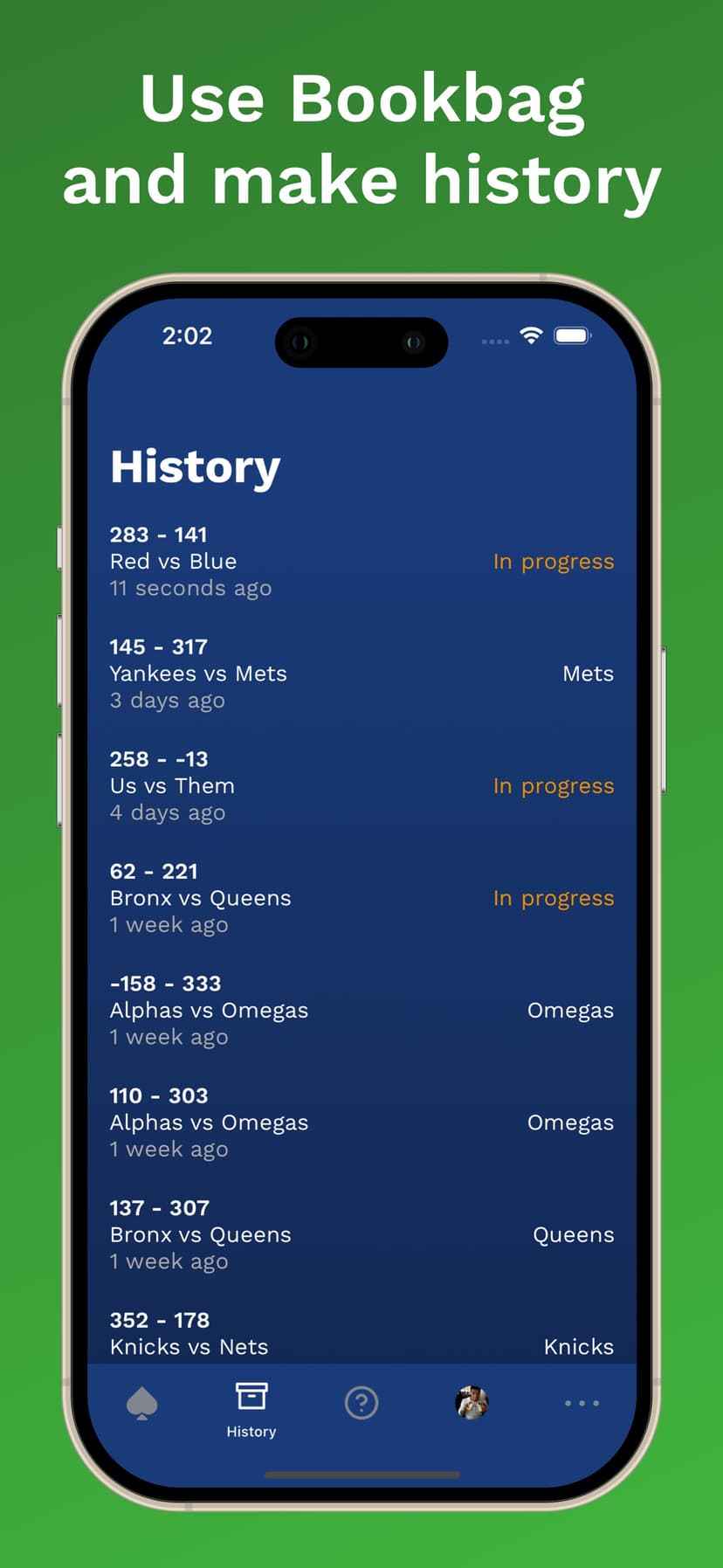 Bookbag: Spades Scorekeeper screenshot 3 - screenshot