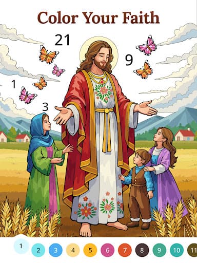 Bible Coloring Paint By Number screenshot 19 - screenshot