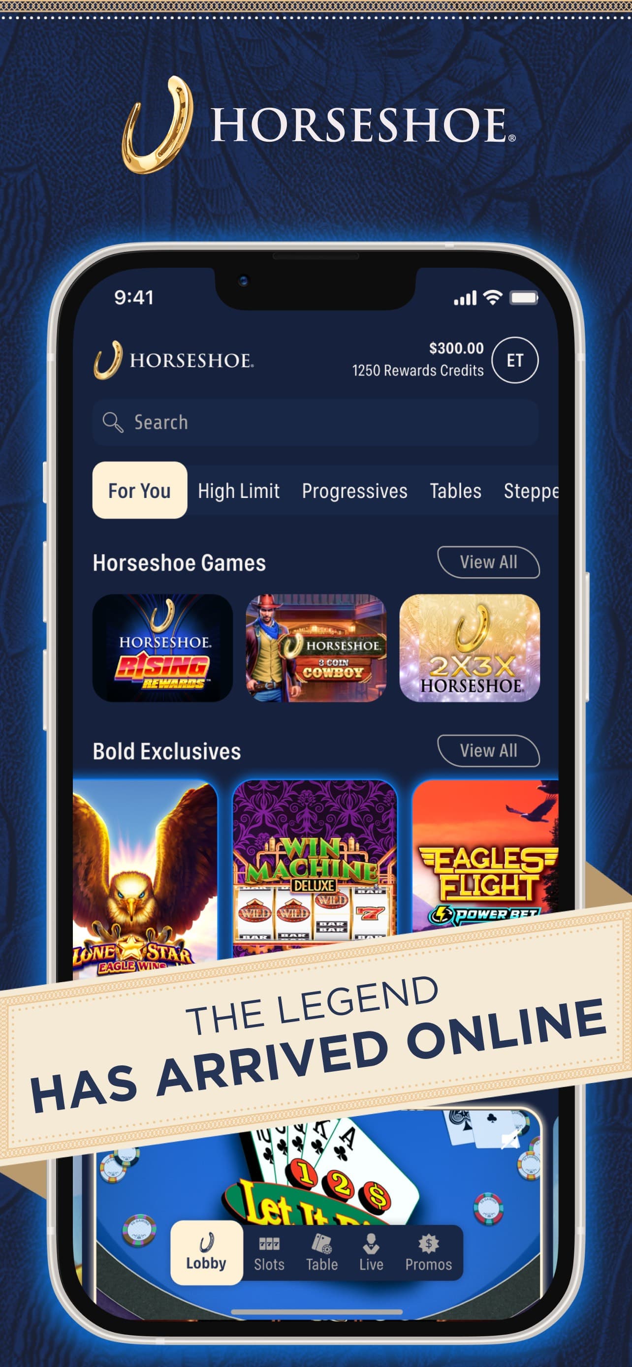 Horseshoe Online Casino screenshot 1 - screenshot
