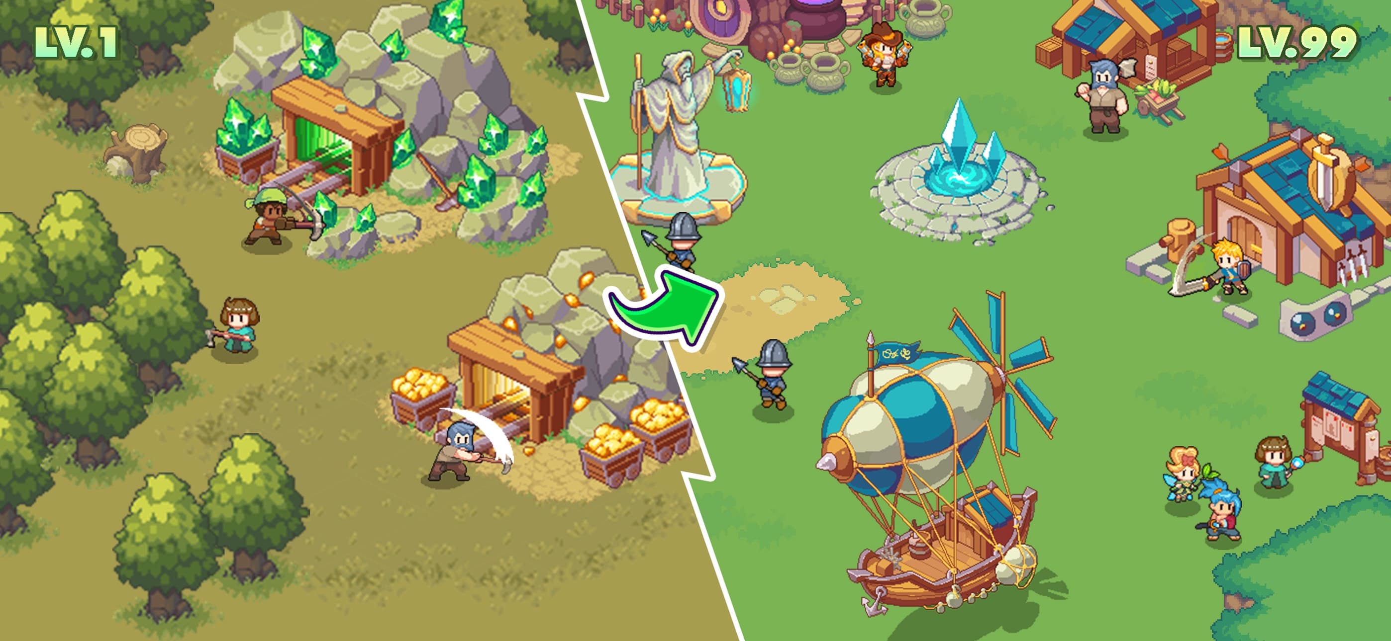 Guardian War: RPG Pixel Games screenshot 2 - screenshot