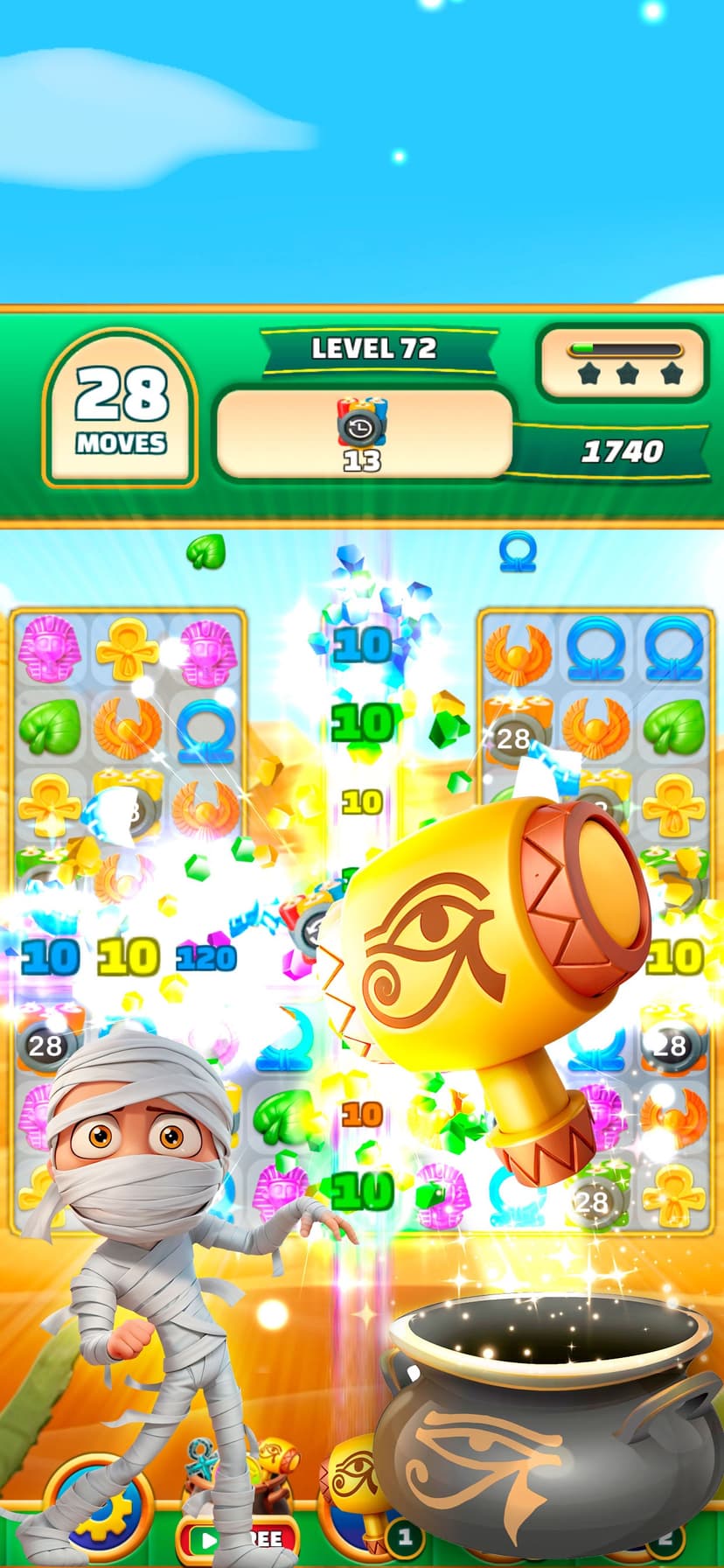 Gods & Gems: Egyptian Match 3 screenshot 6 - screenshot