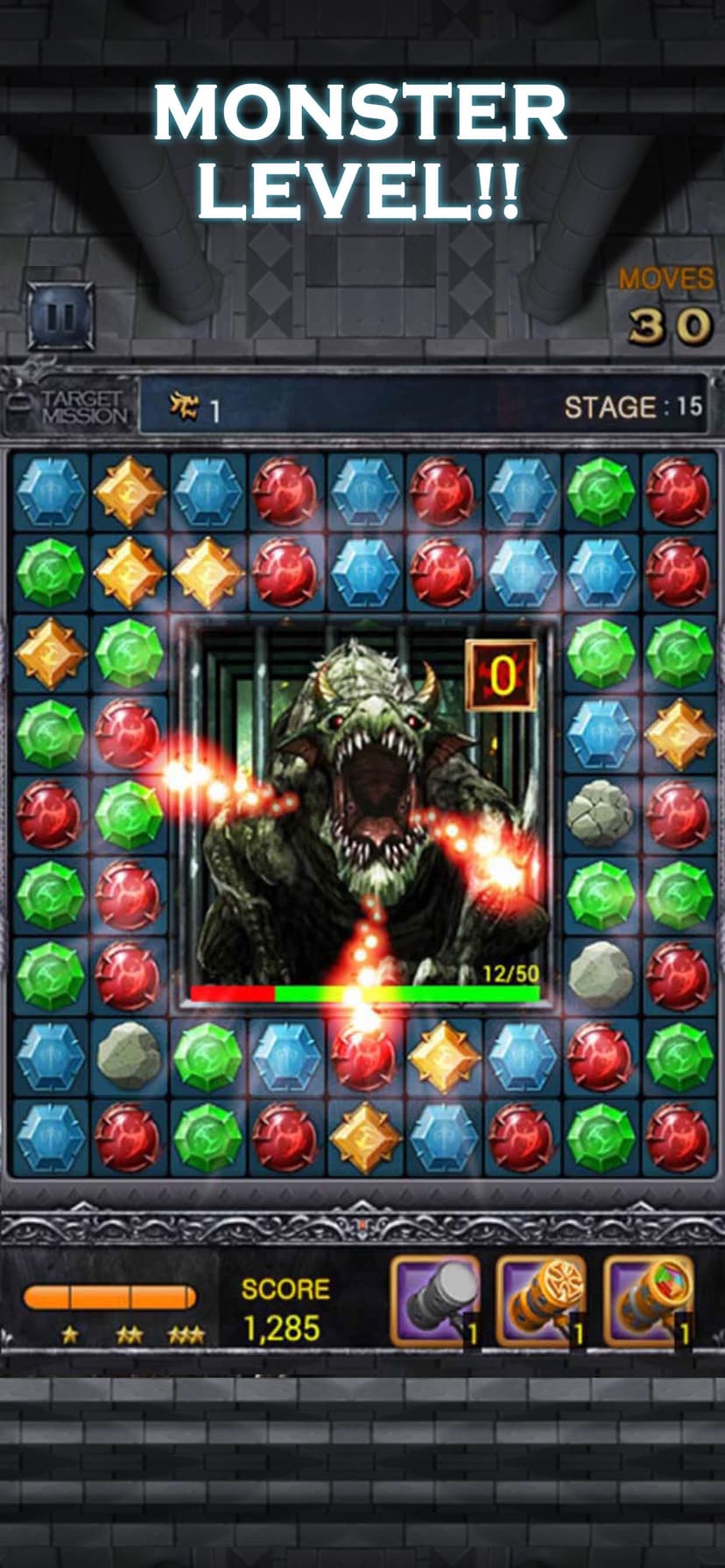 Jewels Dragon Quest - Match 3 screenshot 2 - screenshot