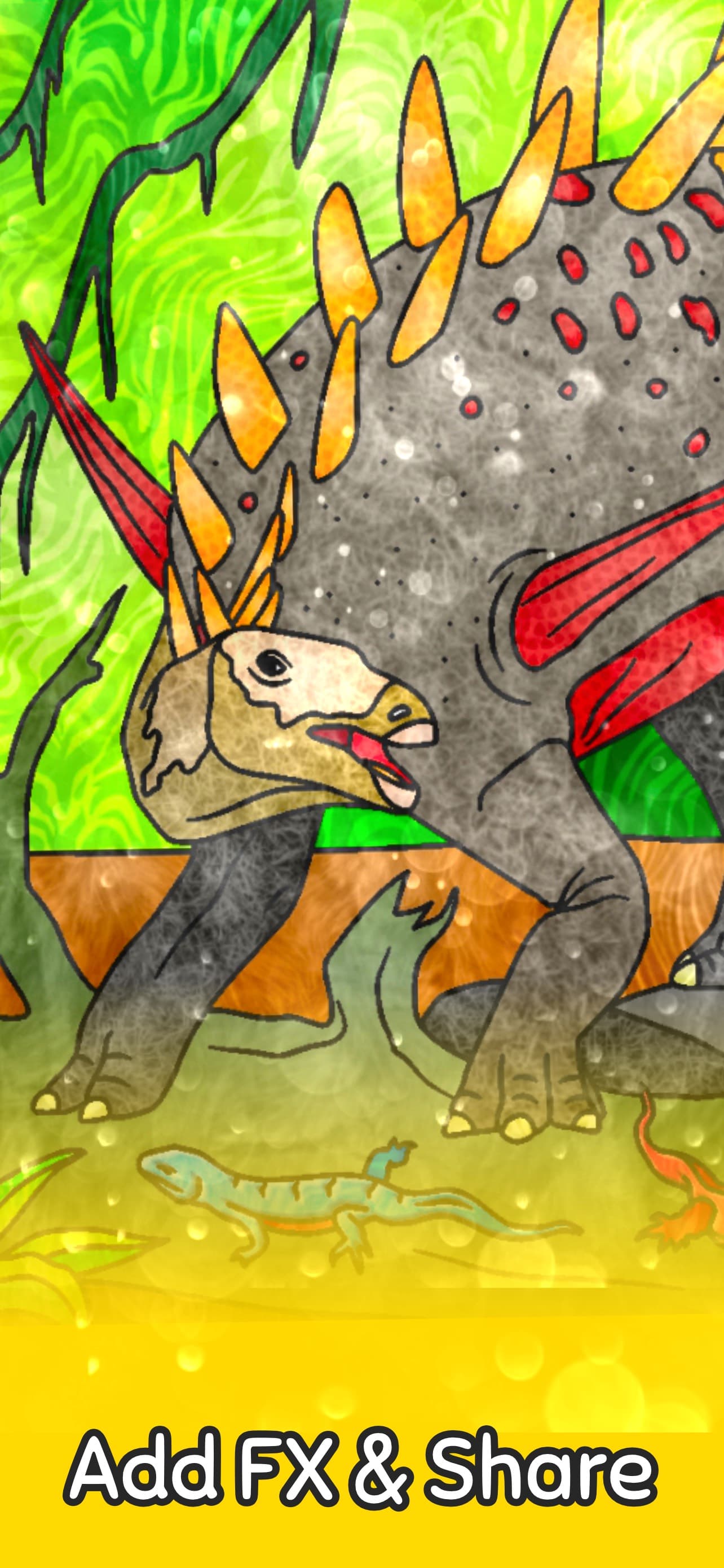Dino coloring pages book screenshot 1 - screenshot