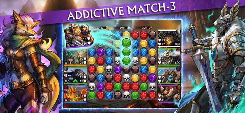 Gems of War: Match 3 Strategy screenshot 1 - screenshot