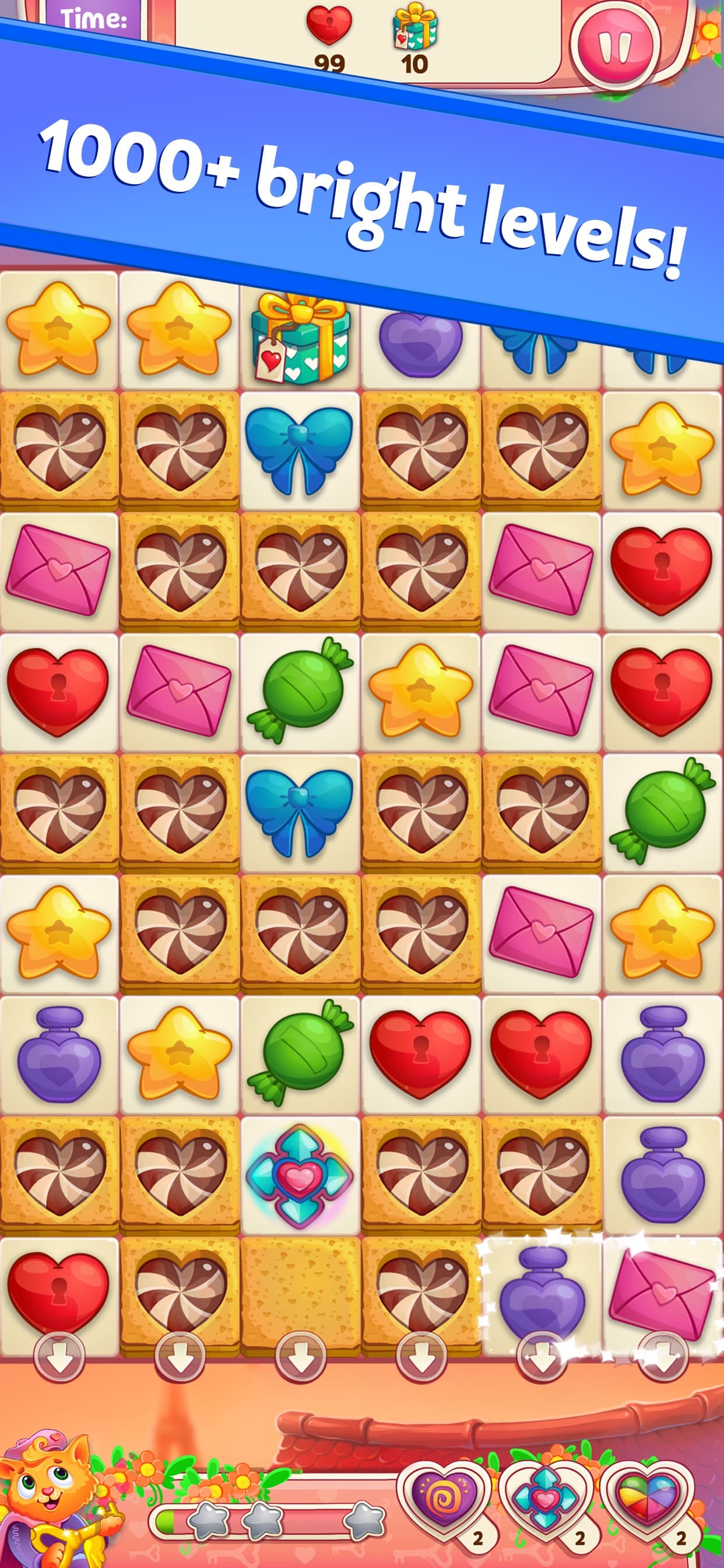 Sweet Hearts Match 3 screenshot 5 - screenshot