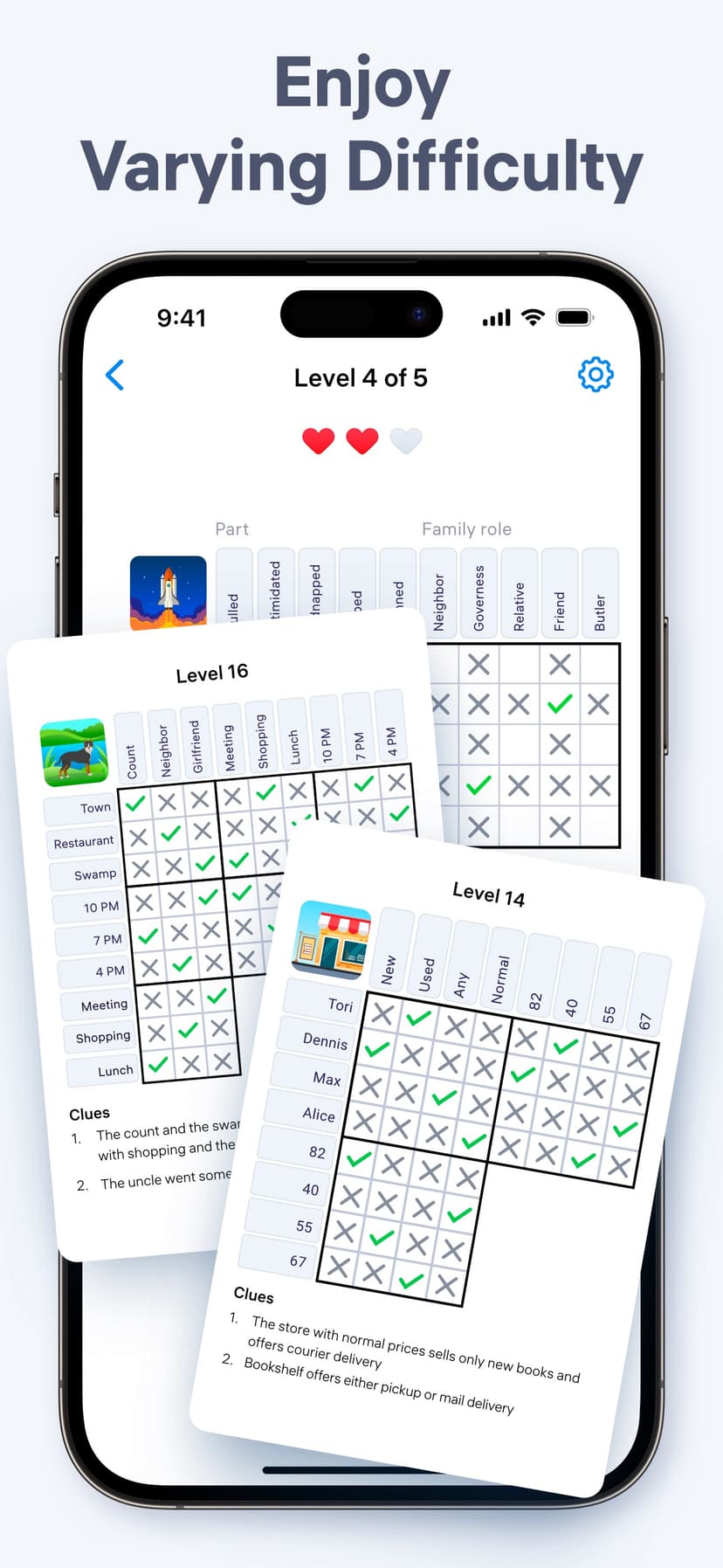 Logic Puzzles - Clue Game screenshot 5 - screenshot