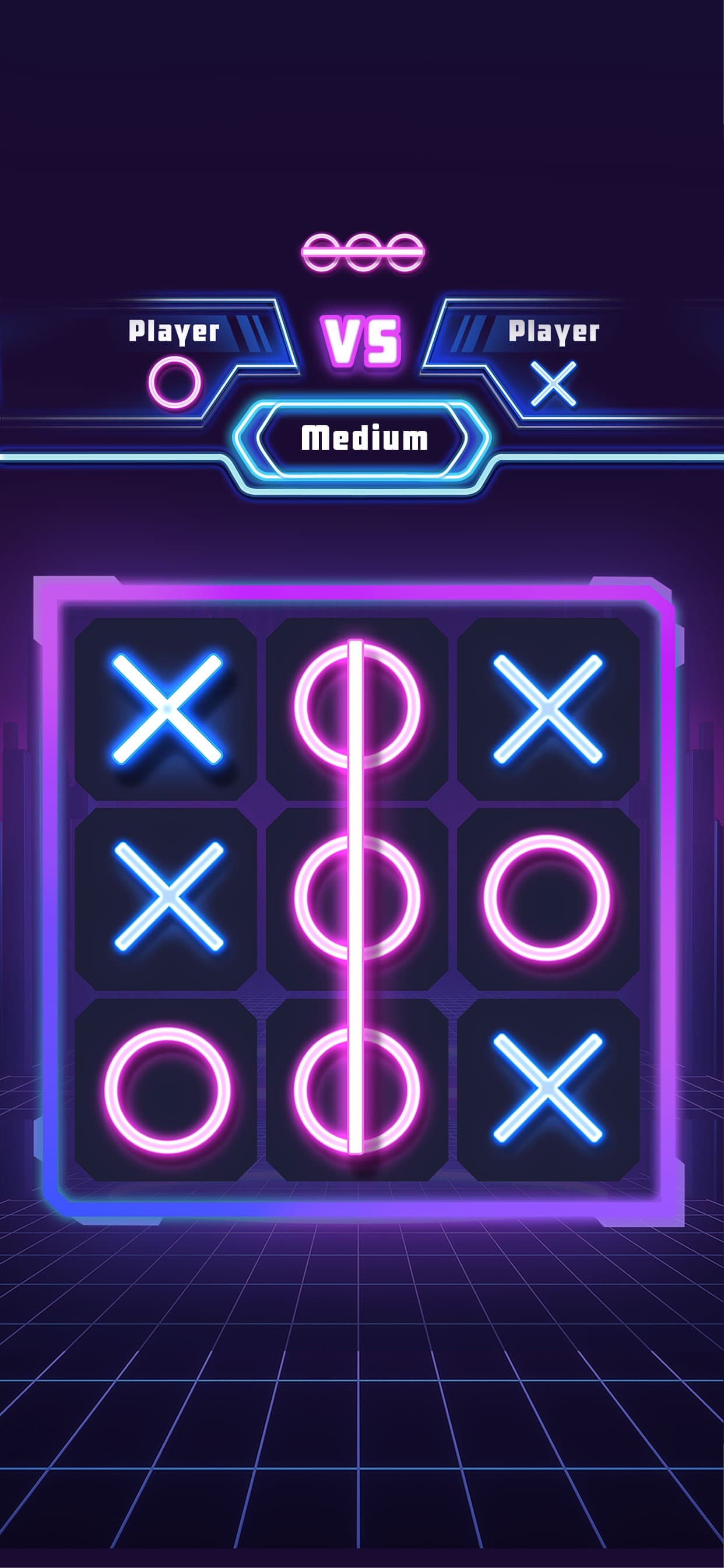Tic Tac Toe 2 Player: XO Glow screenshot 1 - screenshot