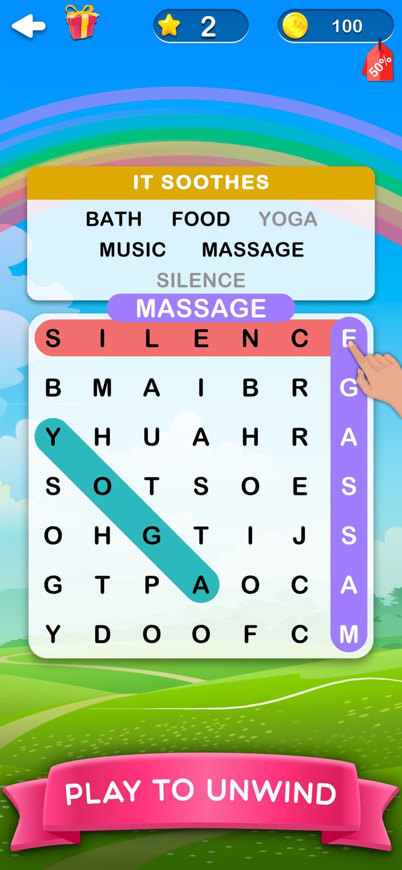 Word Search 2 - Hidden Words screenshot 1 - screenshot