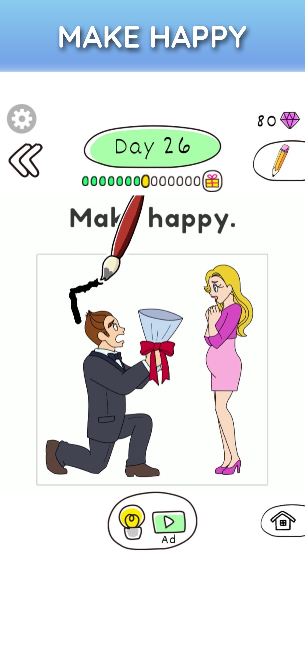 Draw Happy Baby : Puzzle Game screenshot 3 - screenshot