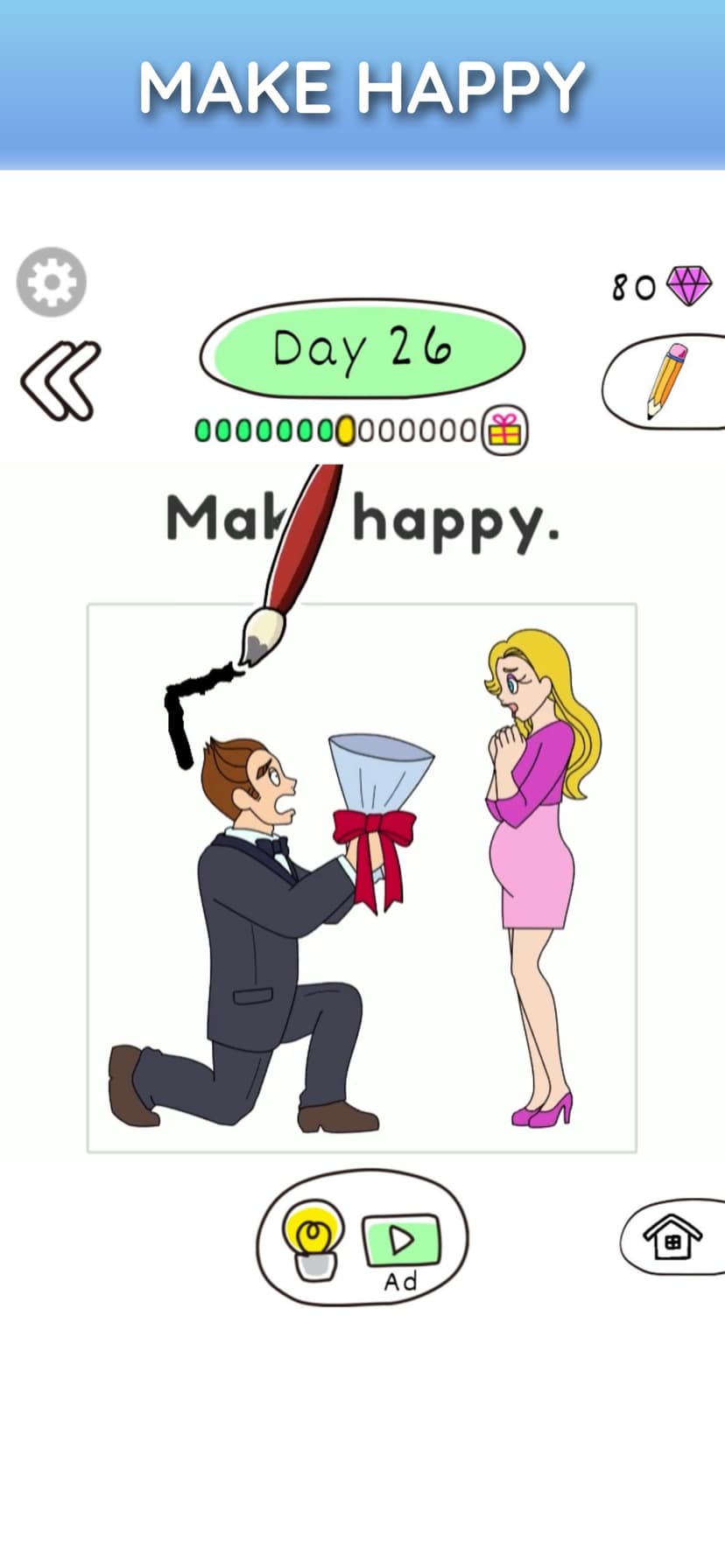 Draw Happy Baby : Puzzle Game screenshot 3 - screenshot