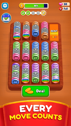 Pocket Sort: Coin Merge Puzzle screenshot 3 - screenshot